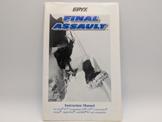 Epyx Final Assault, Manual