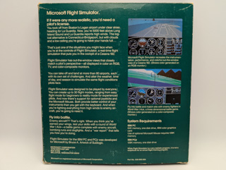 Microsoft Flight Simulator, Cover (back)
